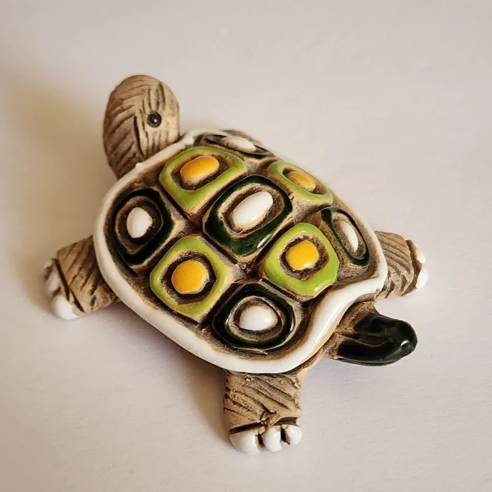Artesania Rinconada Uraguay Pottery Turtle Figure Retired